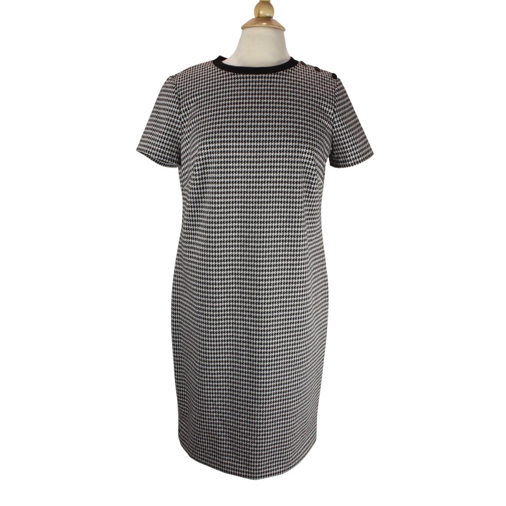 Lauren Ralph Lauren Houndstooth Dress Womens‎ Size 10 Sheath Career